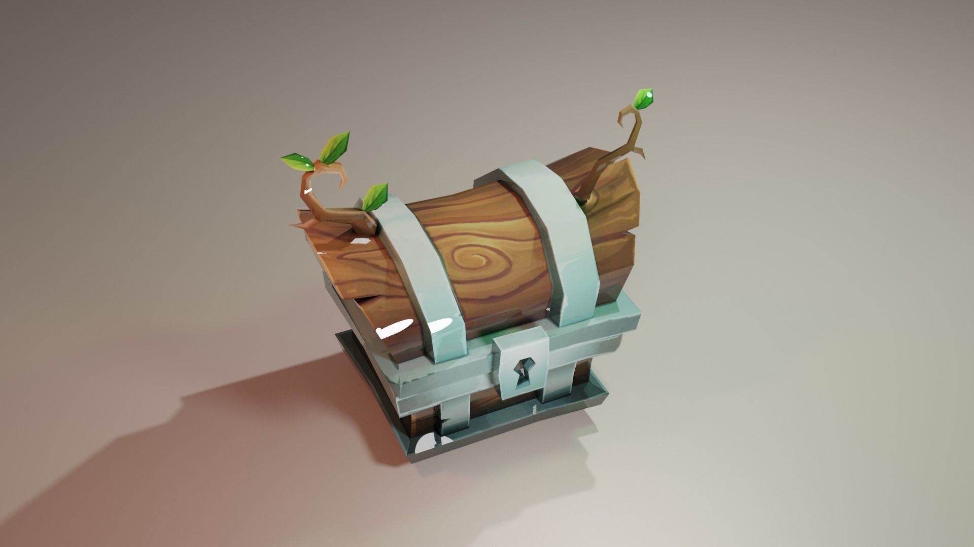 LowPoly Old chests packs models Low-poly 3D model_3