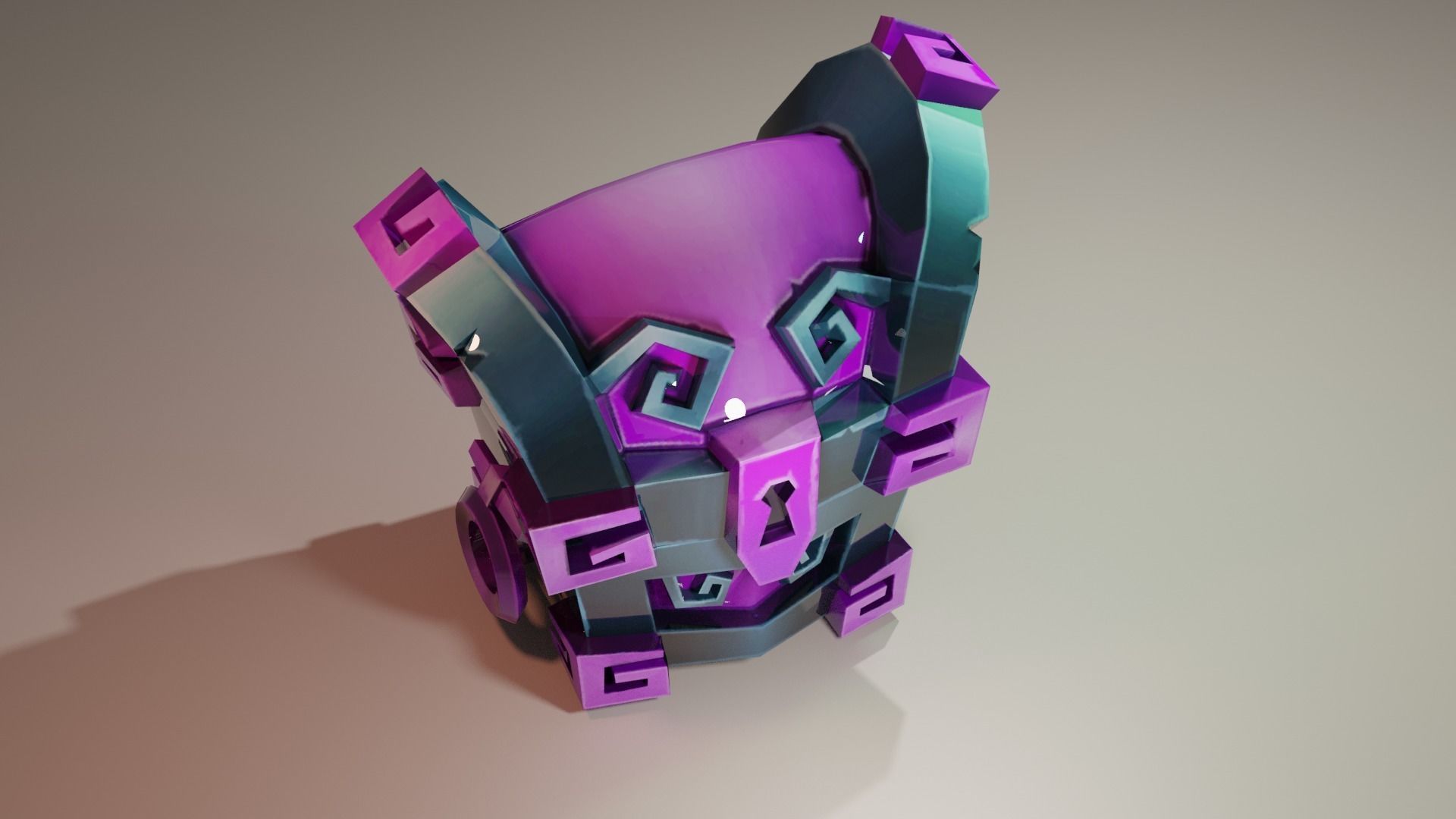 LowPoly Old chests packs models Low-poly 3D model_1