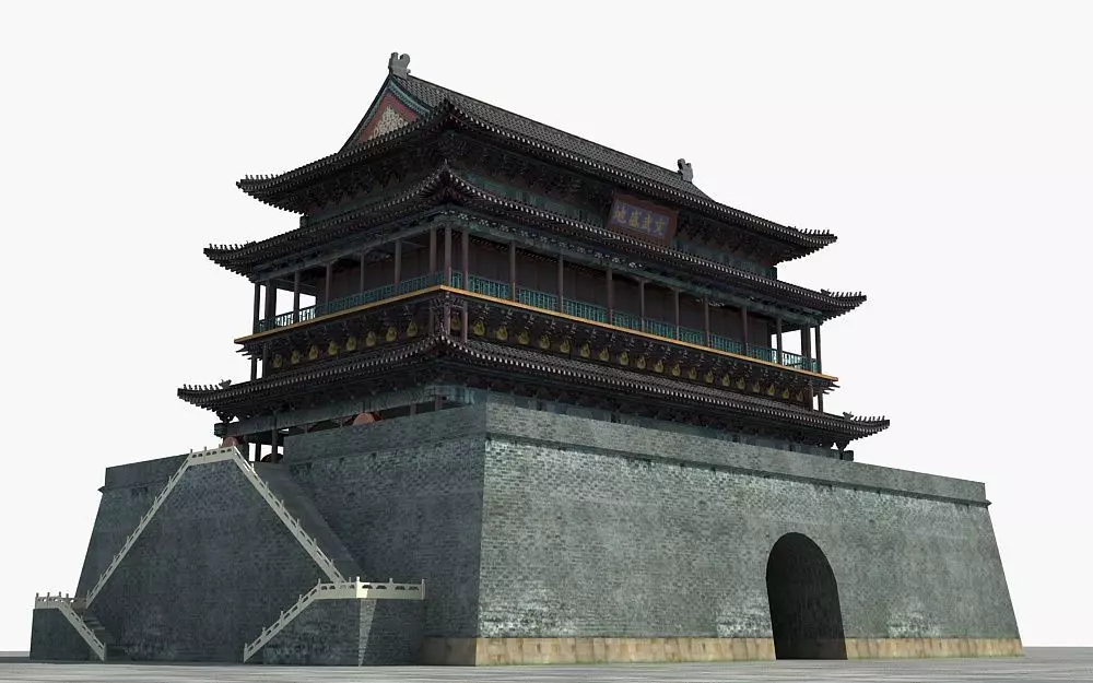 Drum Tower of Xi An  3D model_0