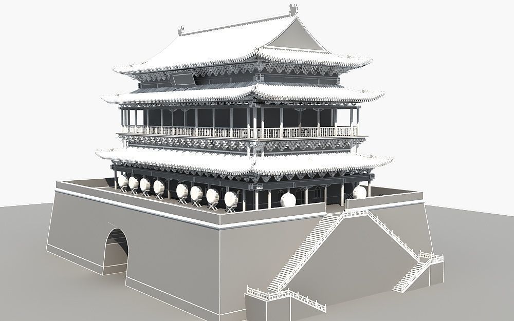 Drum Tower of Xi An  3D model_18