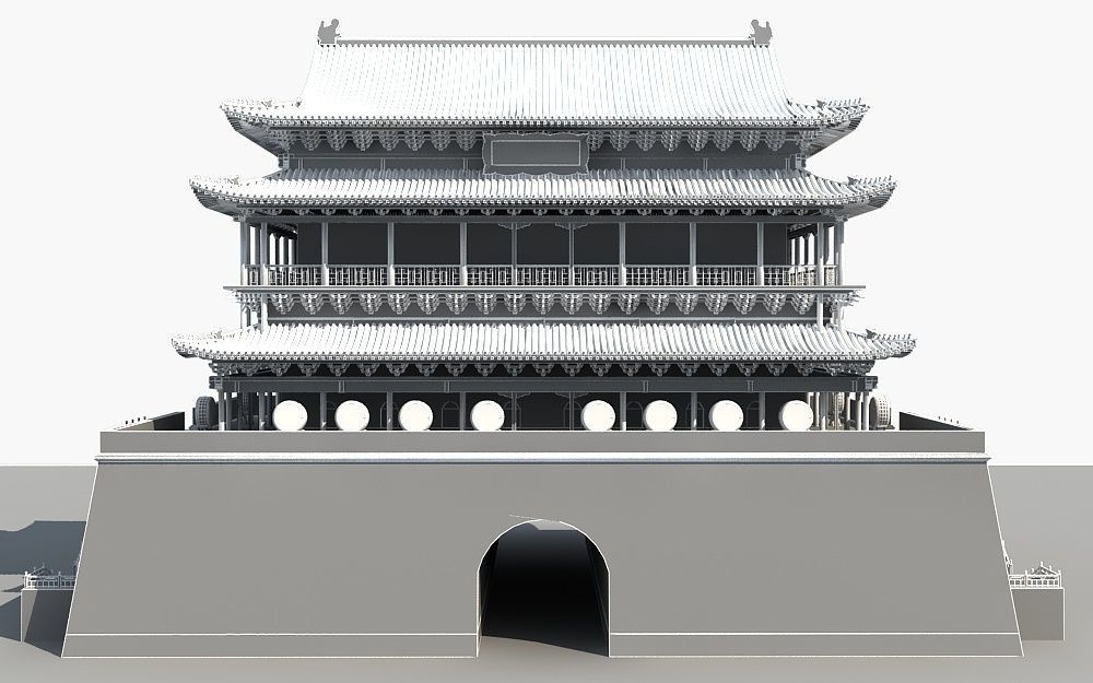 Drum Tower of Xi An  3D model_17