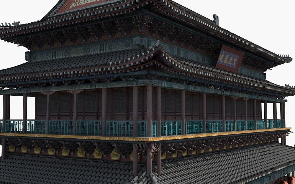 Drum Tower of Xi An  3D model_8