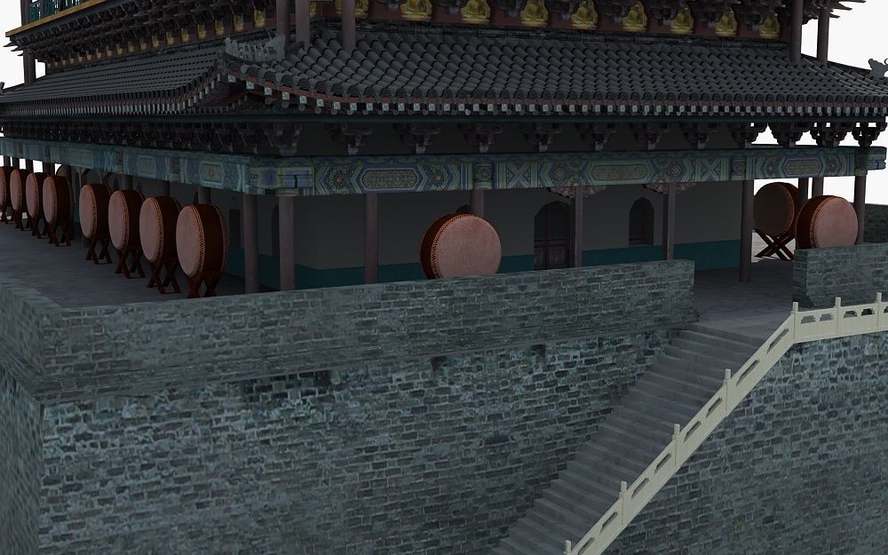 Drum Tower of Xi An  3D model_15