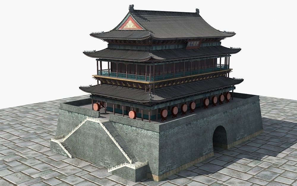 Drum Tower of Xi An  3D model_4