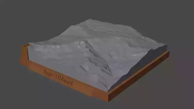 Aggio mountain 3D print model