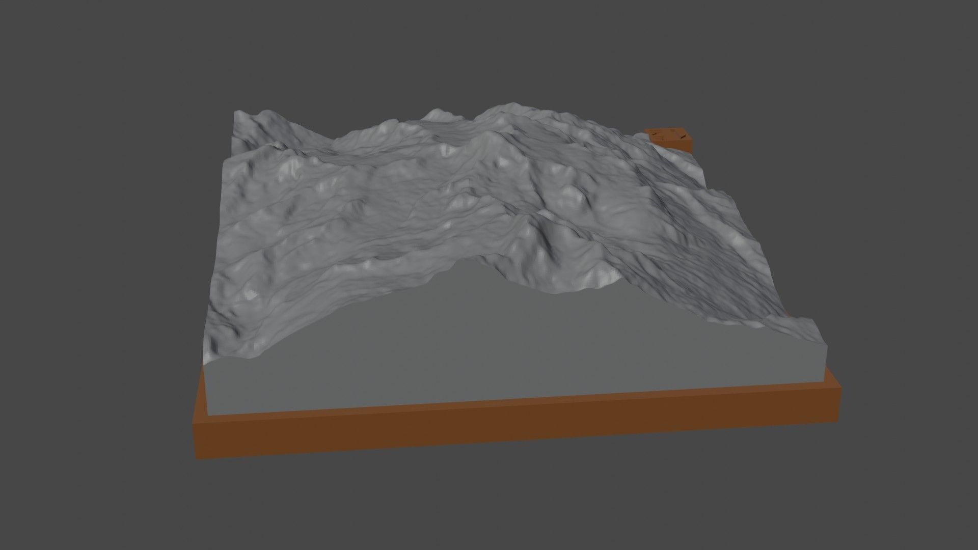 Ancohuma mountain 3D print model_2