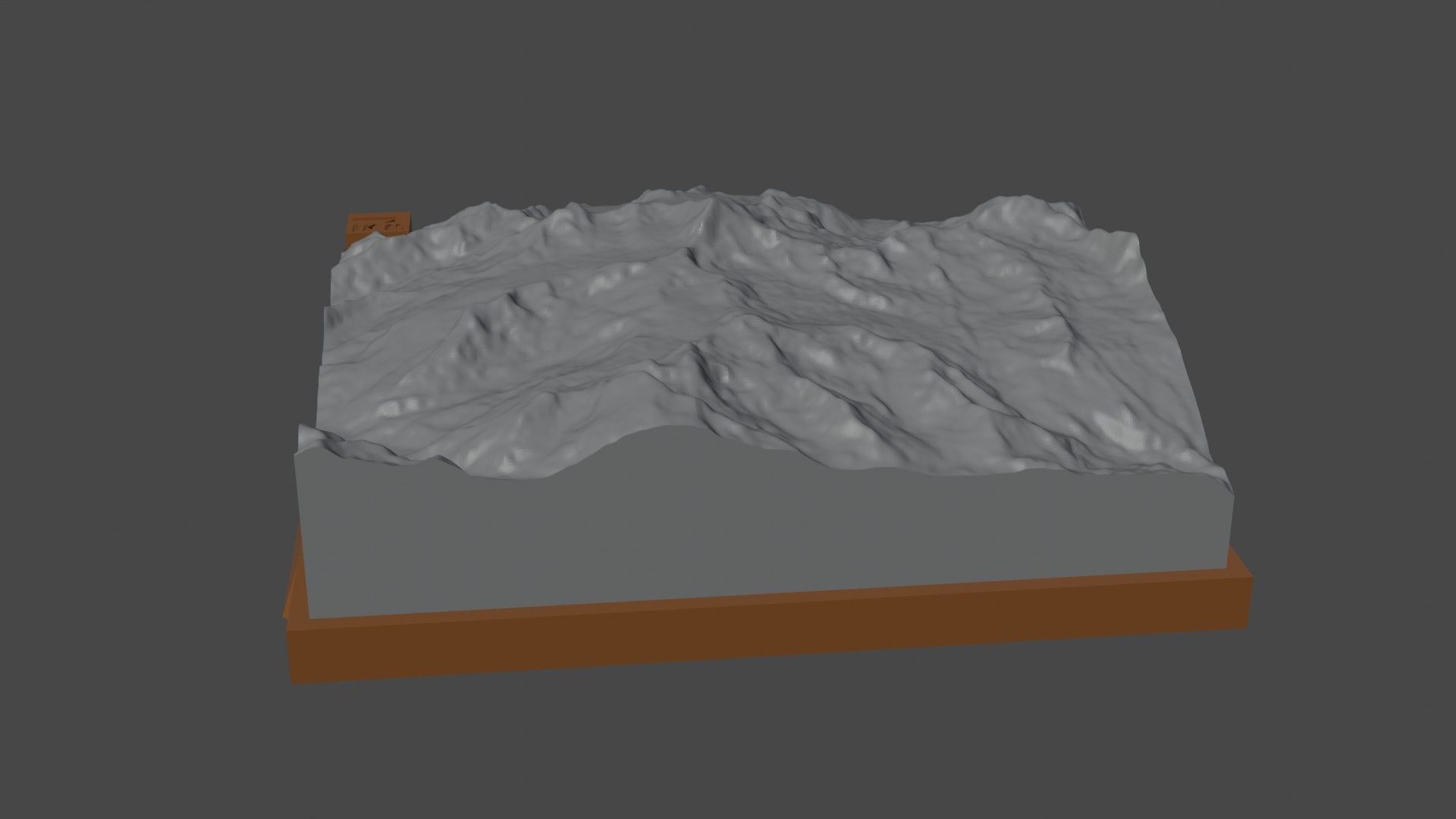 Ancohuma mountain 3D print model_1