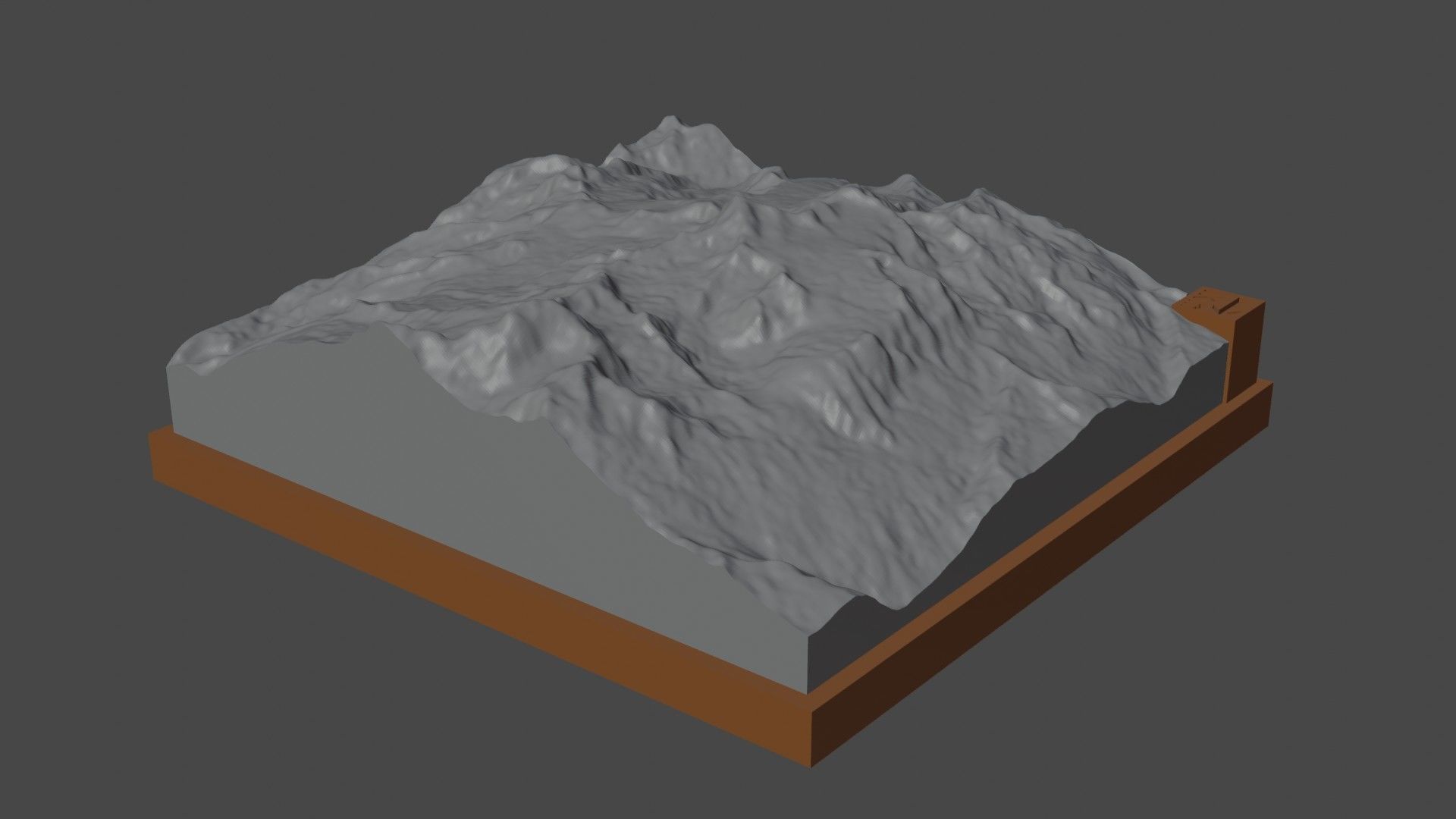 Ancohuma mountain 3D print model_7