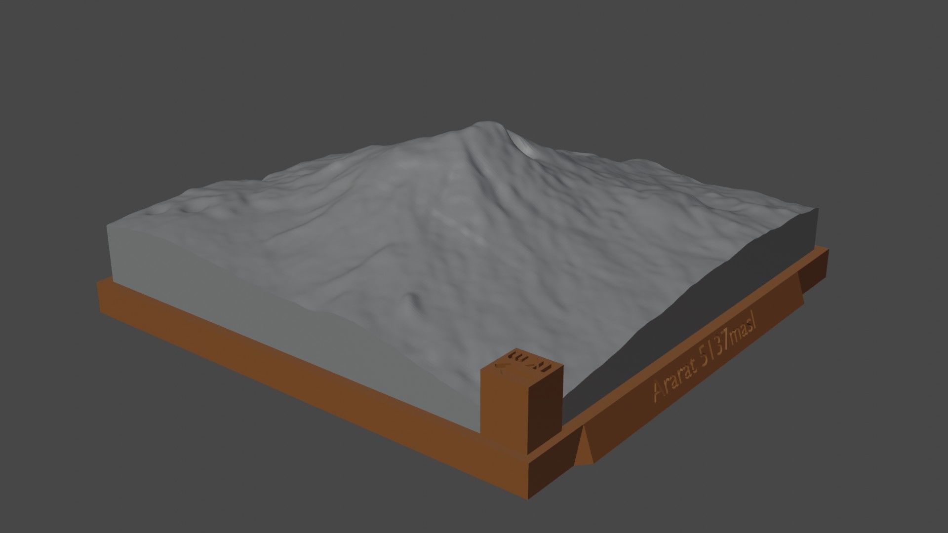 Ararat mountain 3D print model_3