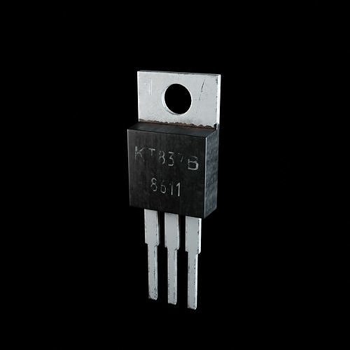 Transistor KT837B 8611 Free low-poly 3D model