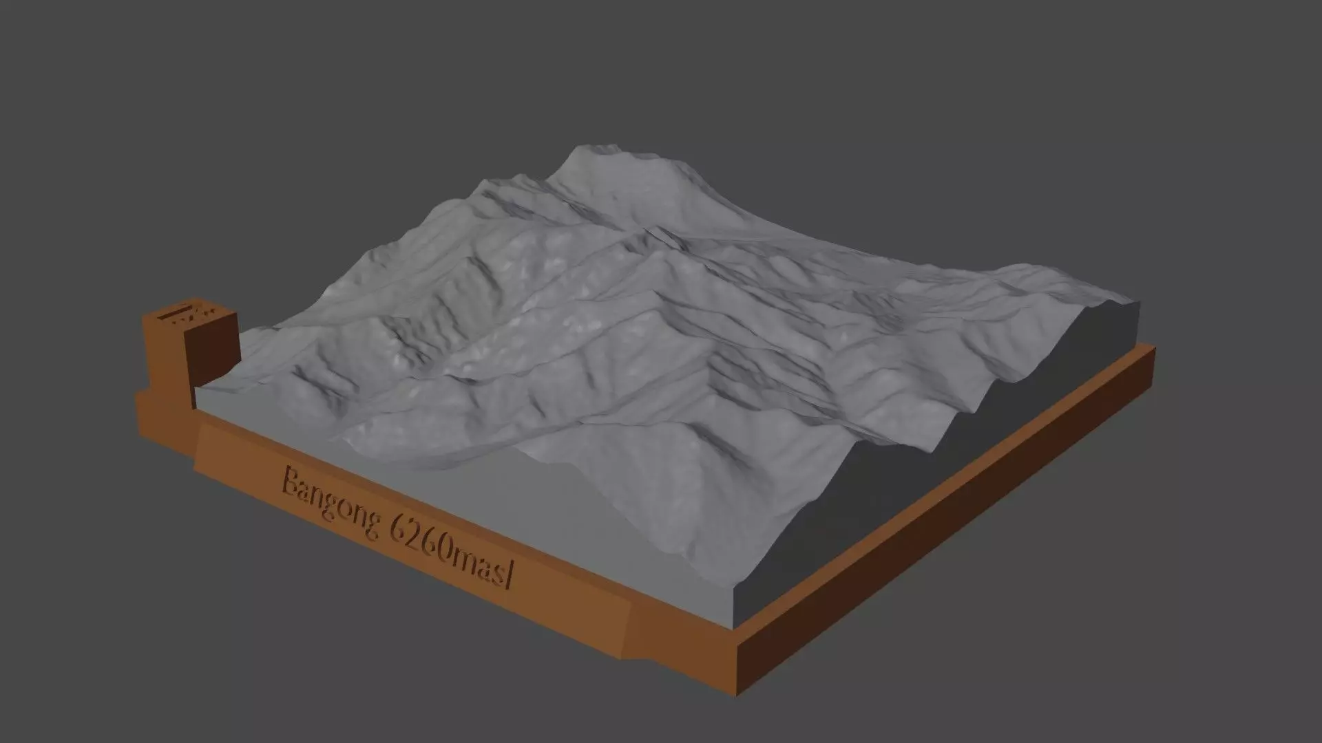 Bangong mountain 3D print model_0