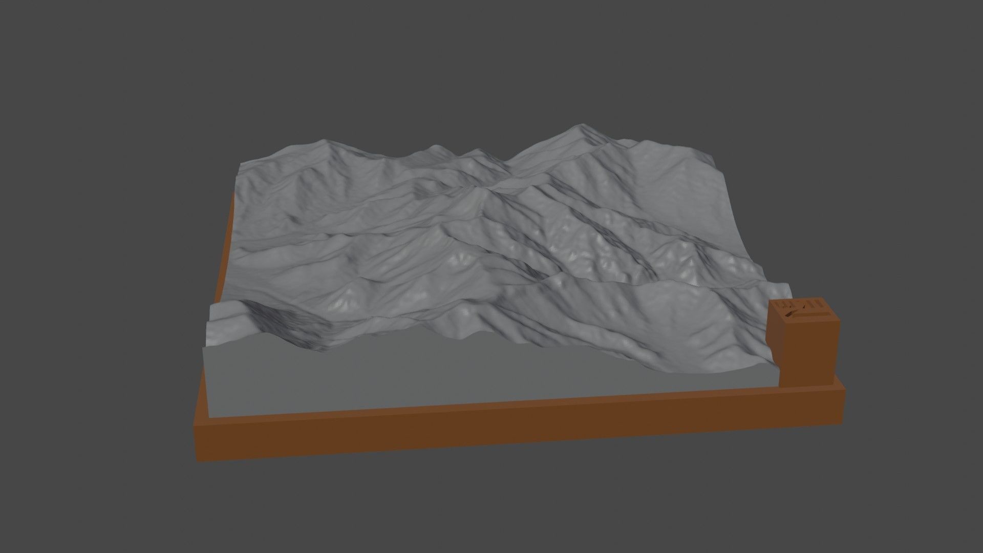 Bangong mountain 3D print model_6