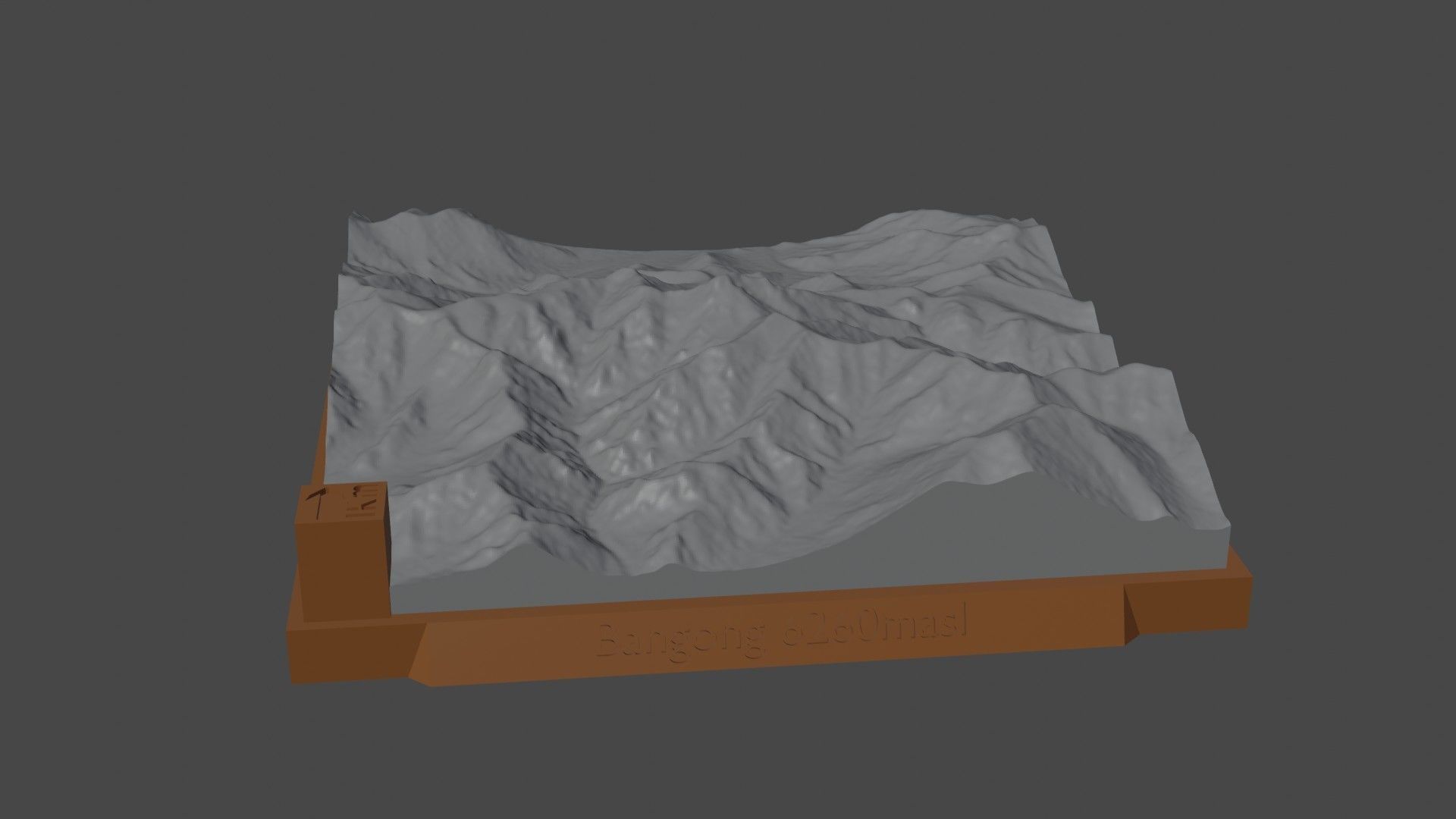 Bangong mountain 3D print model_5