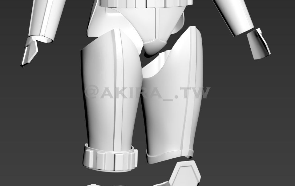 Star Wars Female Stormtrooper ANH Hero Armor Cosplay 3D print model_5