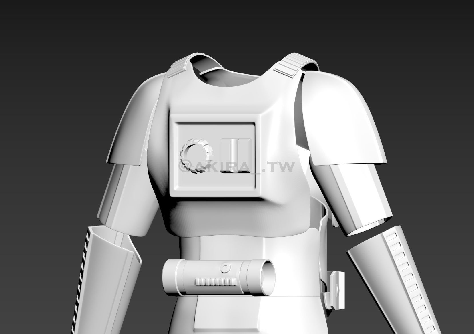 Star Wars Female Stormtrooper ANH Hero Armor Cosplay 3D print model_7