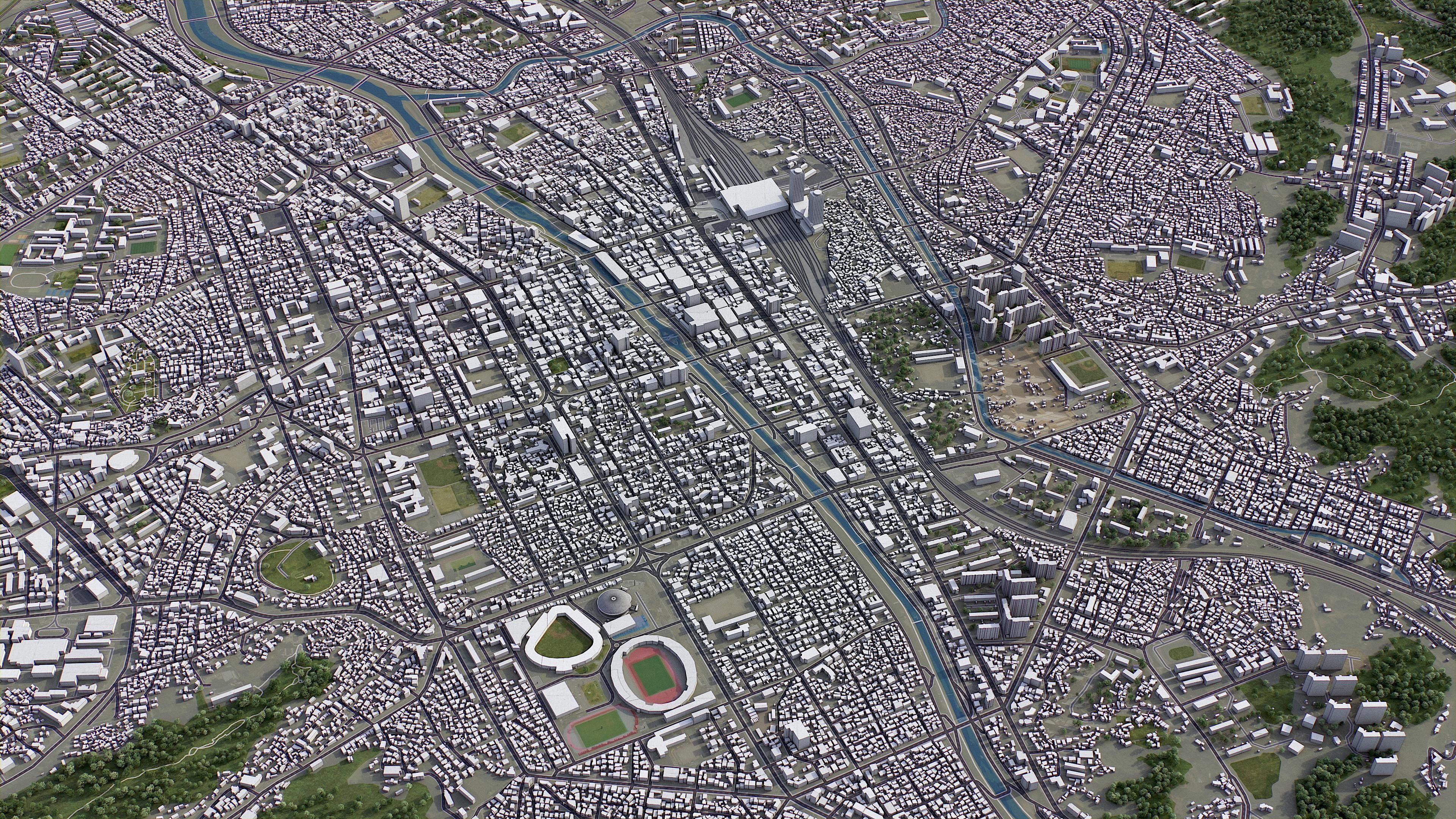Daejeon Low-poly 3D model_1