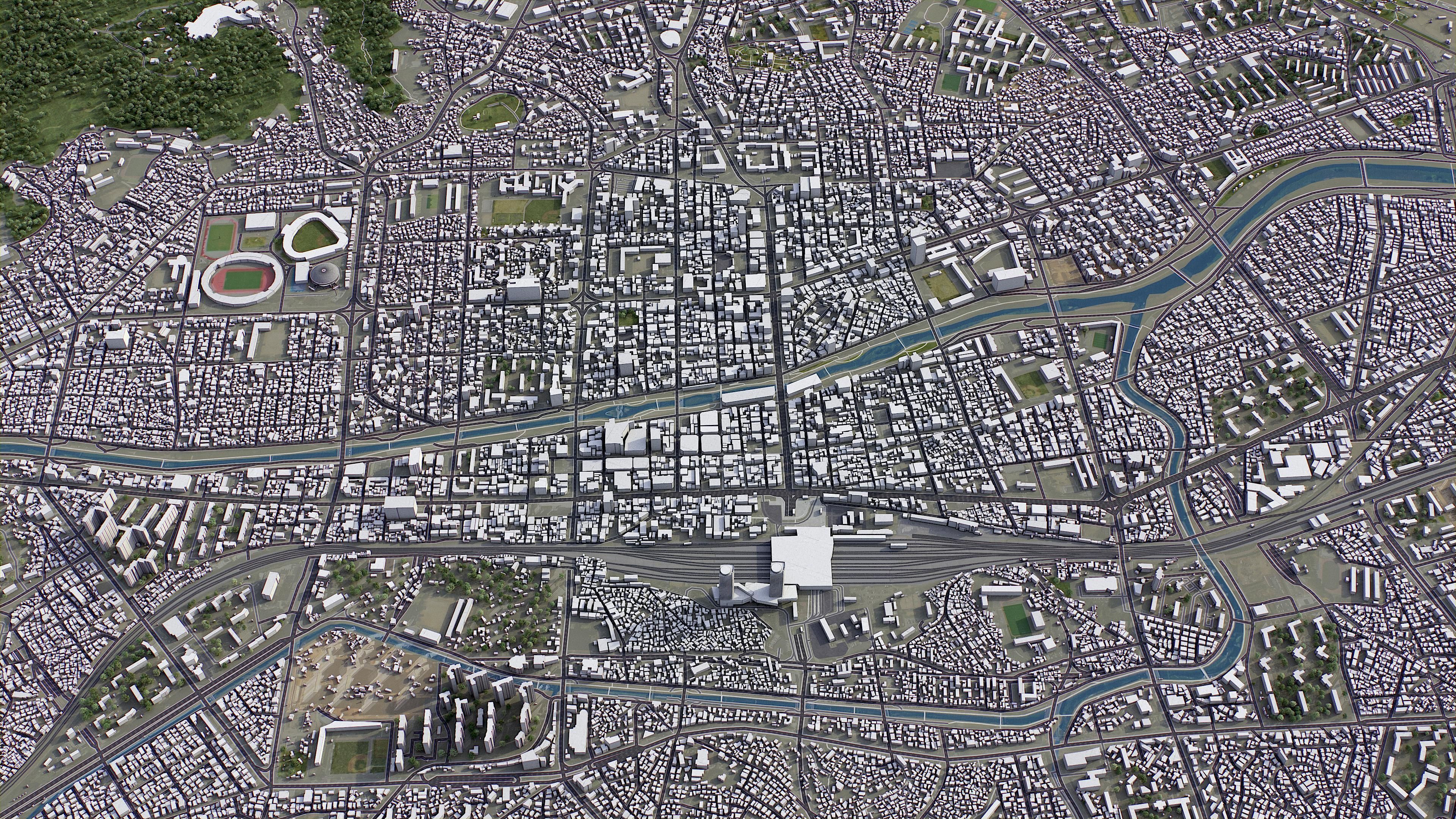 Daejeon Low-poly 3D model_4