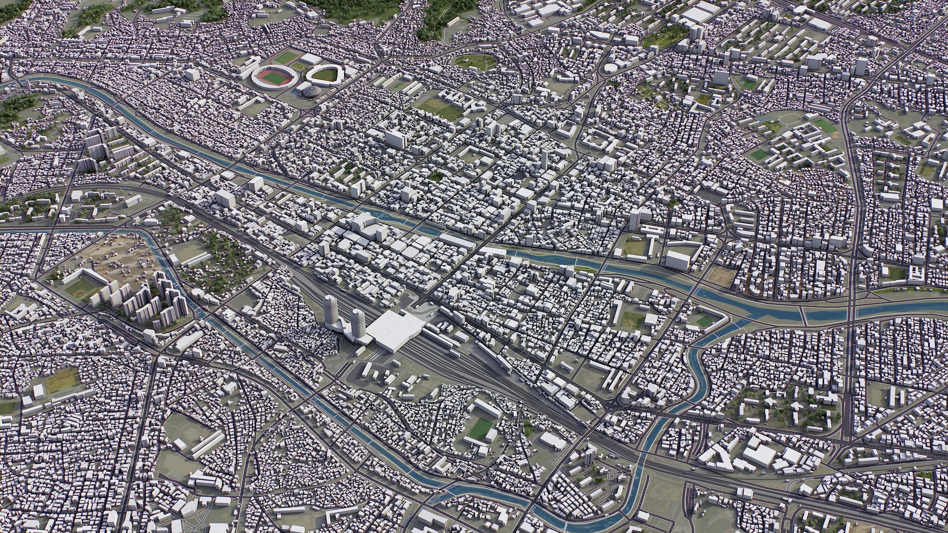 Daejeon Low-poly 3D model_3