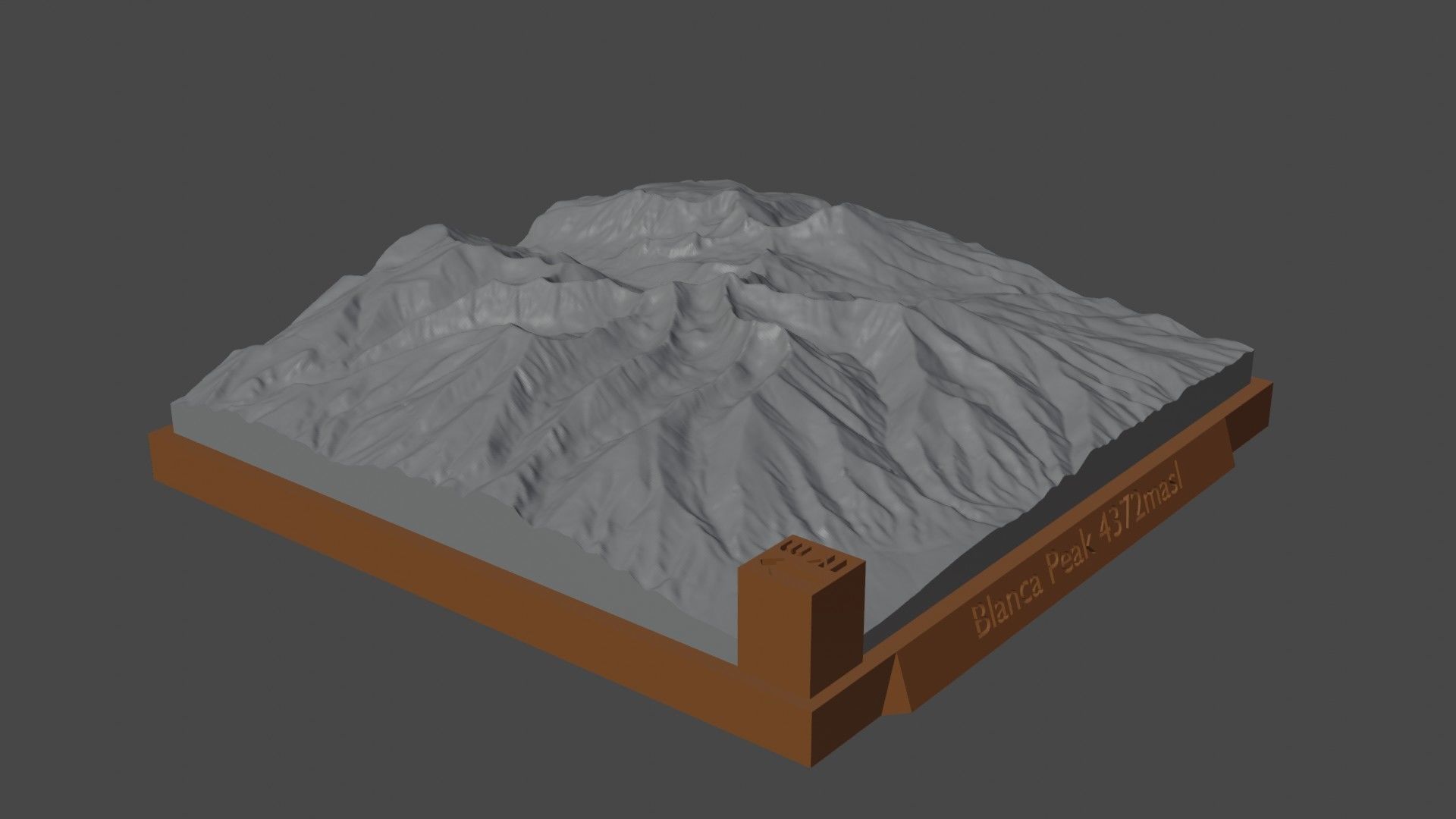 Blanca Peak 3D print model_3