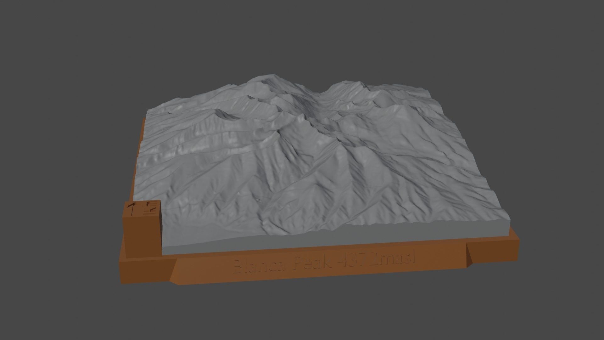 Blanca Peak 3D print model_5