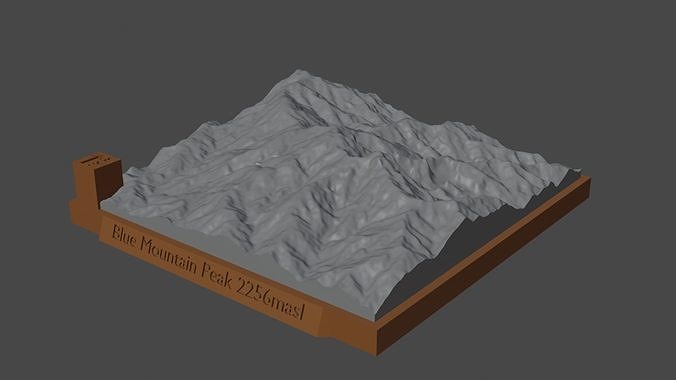 Blue Mountain Peak 3D print model