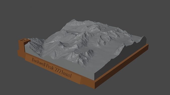 Buckwell Peak 3D print model