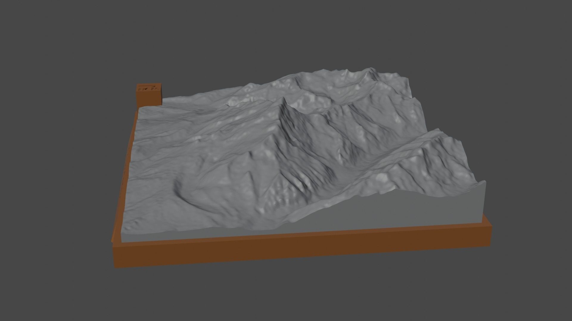Genyen mountain 3D print model_1