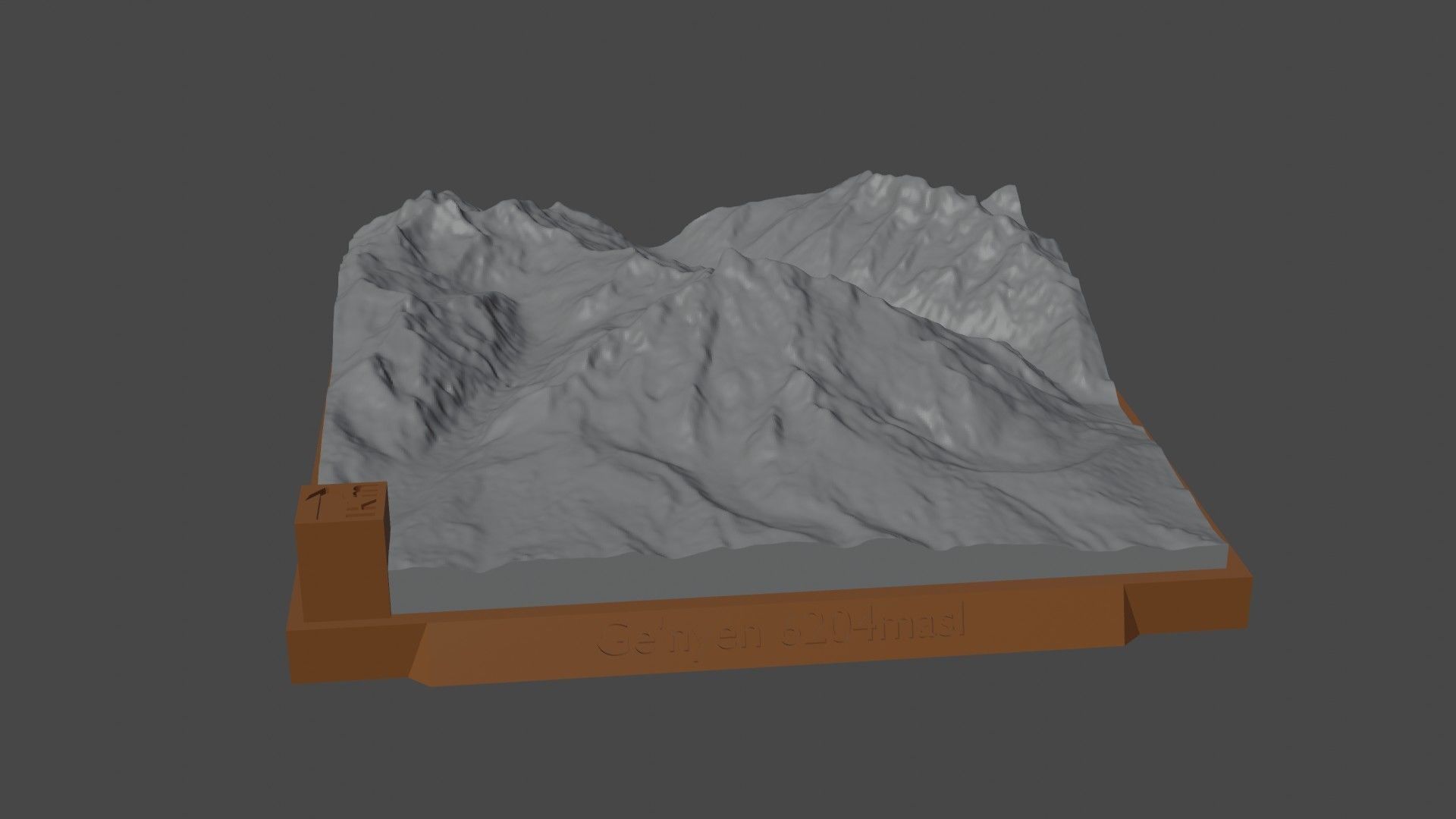 Genyen mountain 3D print model_5