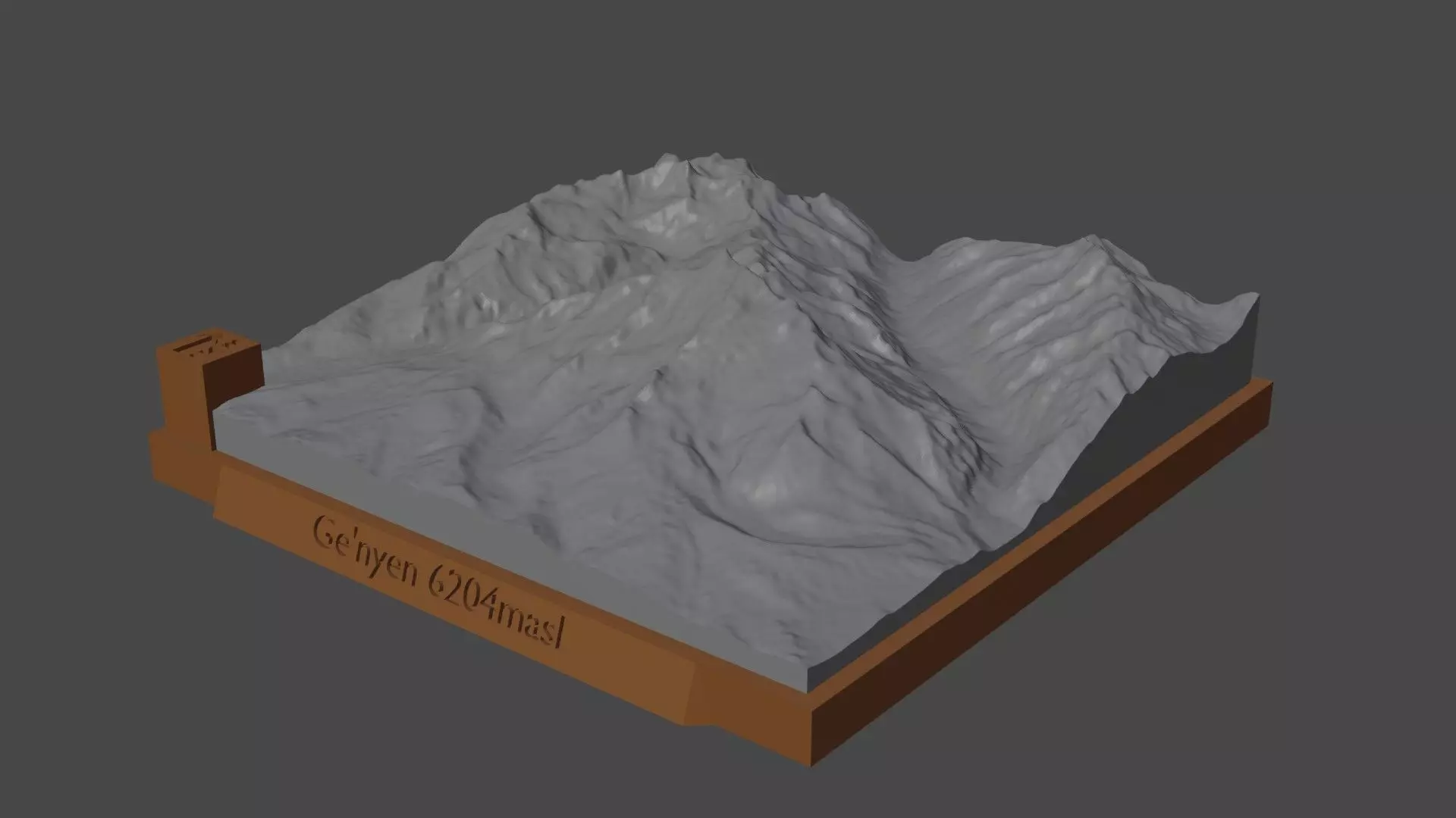 Genyen mountain 3D print model_0