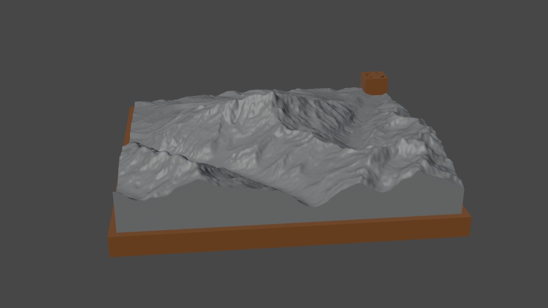 Genyen mountain 3D print model_2