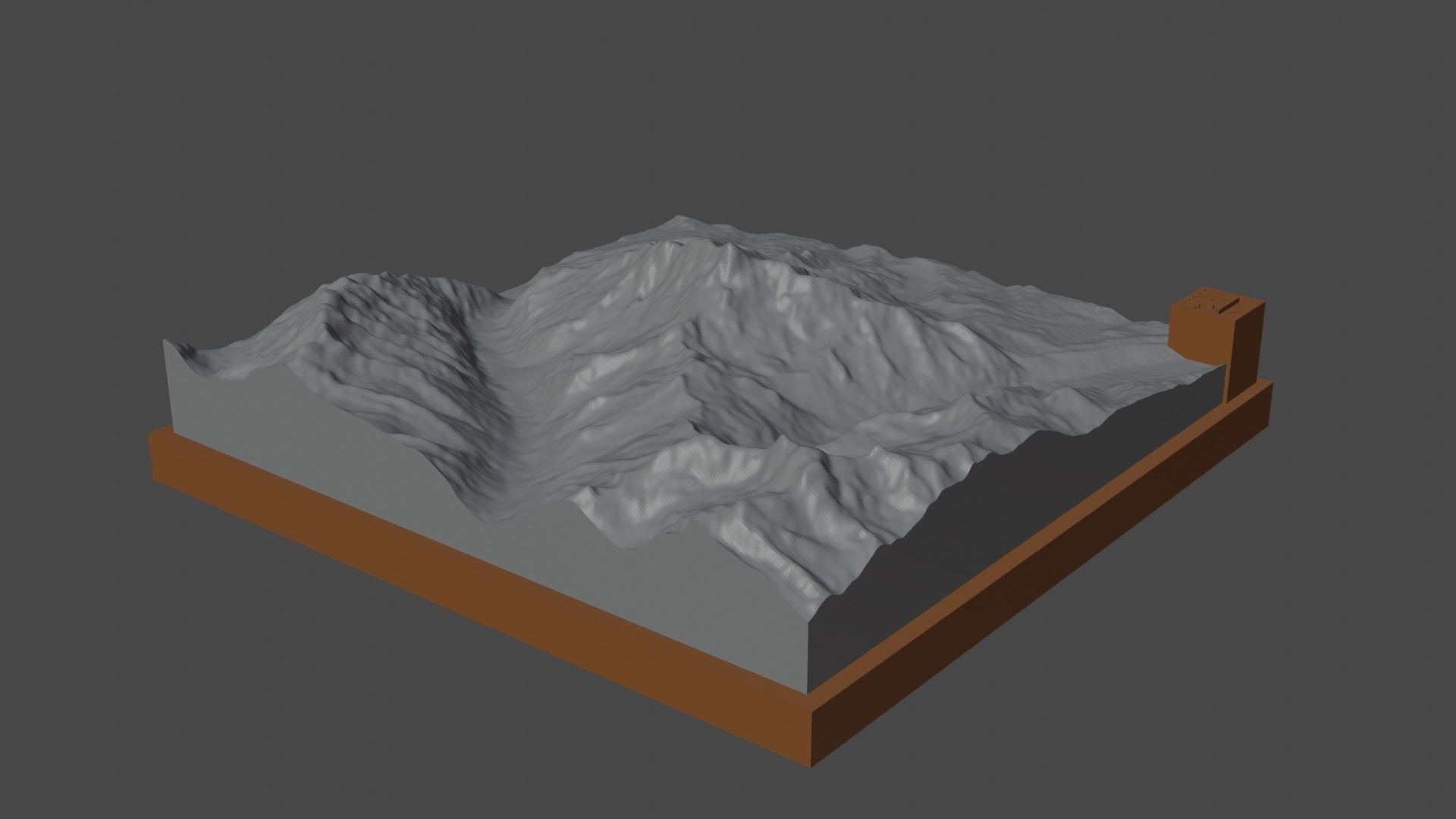 Genyen mountain 3D print model_7