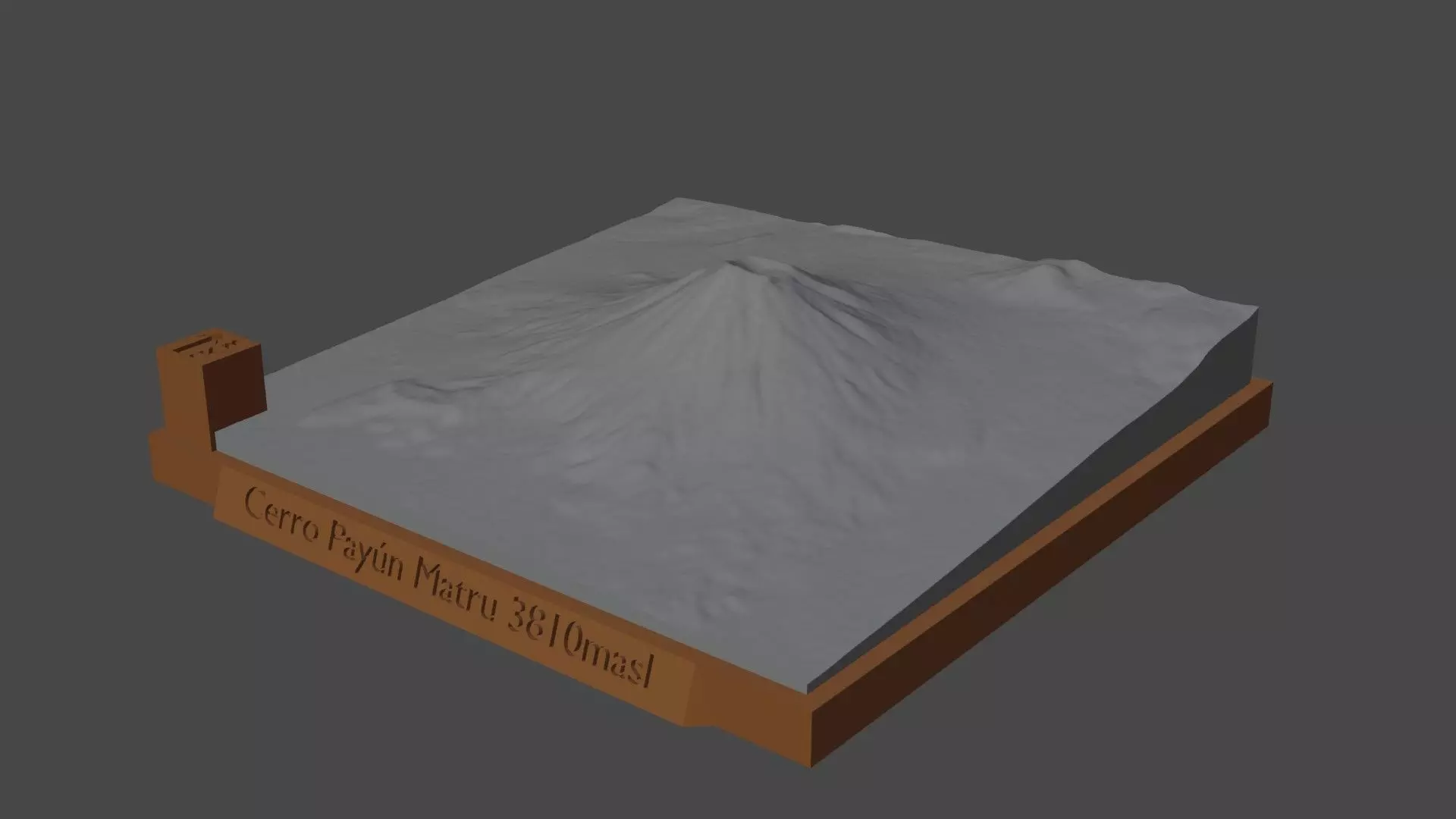 Cerro Payun Matru 3D print model