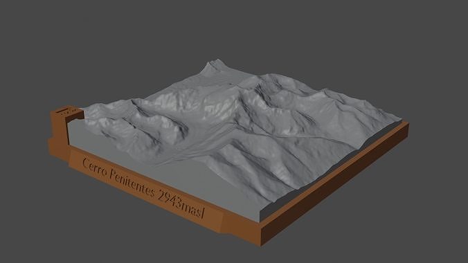 Cerro Penitentes 3D print model