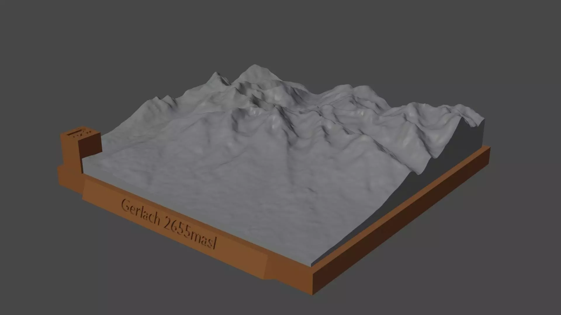 Gerlach mountain range 3D print model