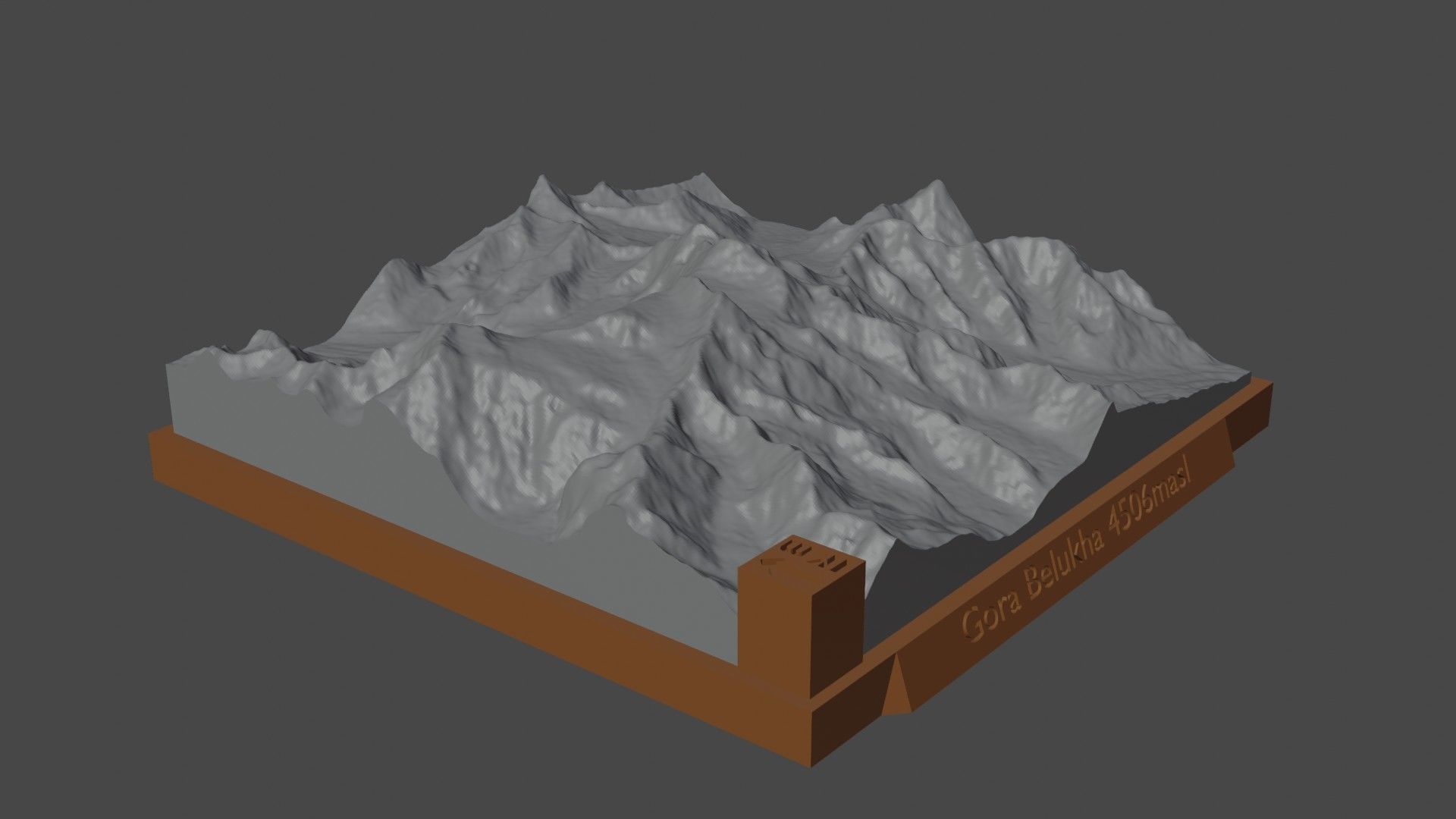 Gora Belukha 3D print model_3