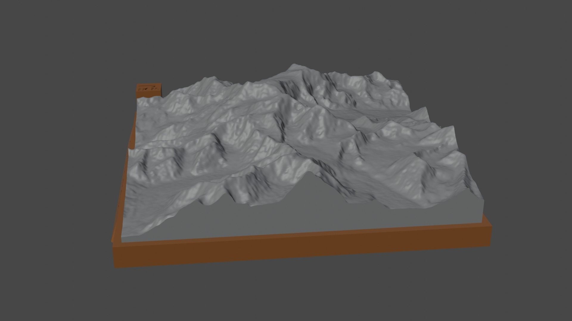 Gora Belukha 3D print model_1