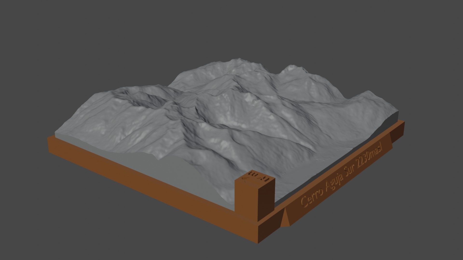 Cerro Aguja Sur 3D print model_3