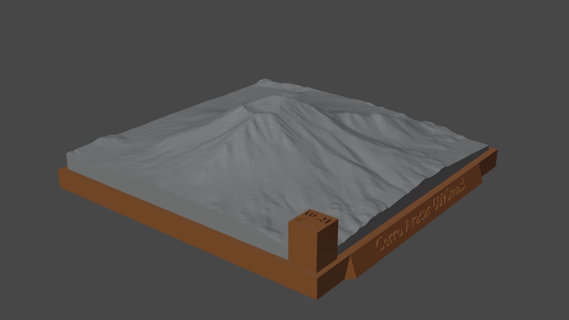 Cerro Aracar 3D print model_3