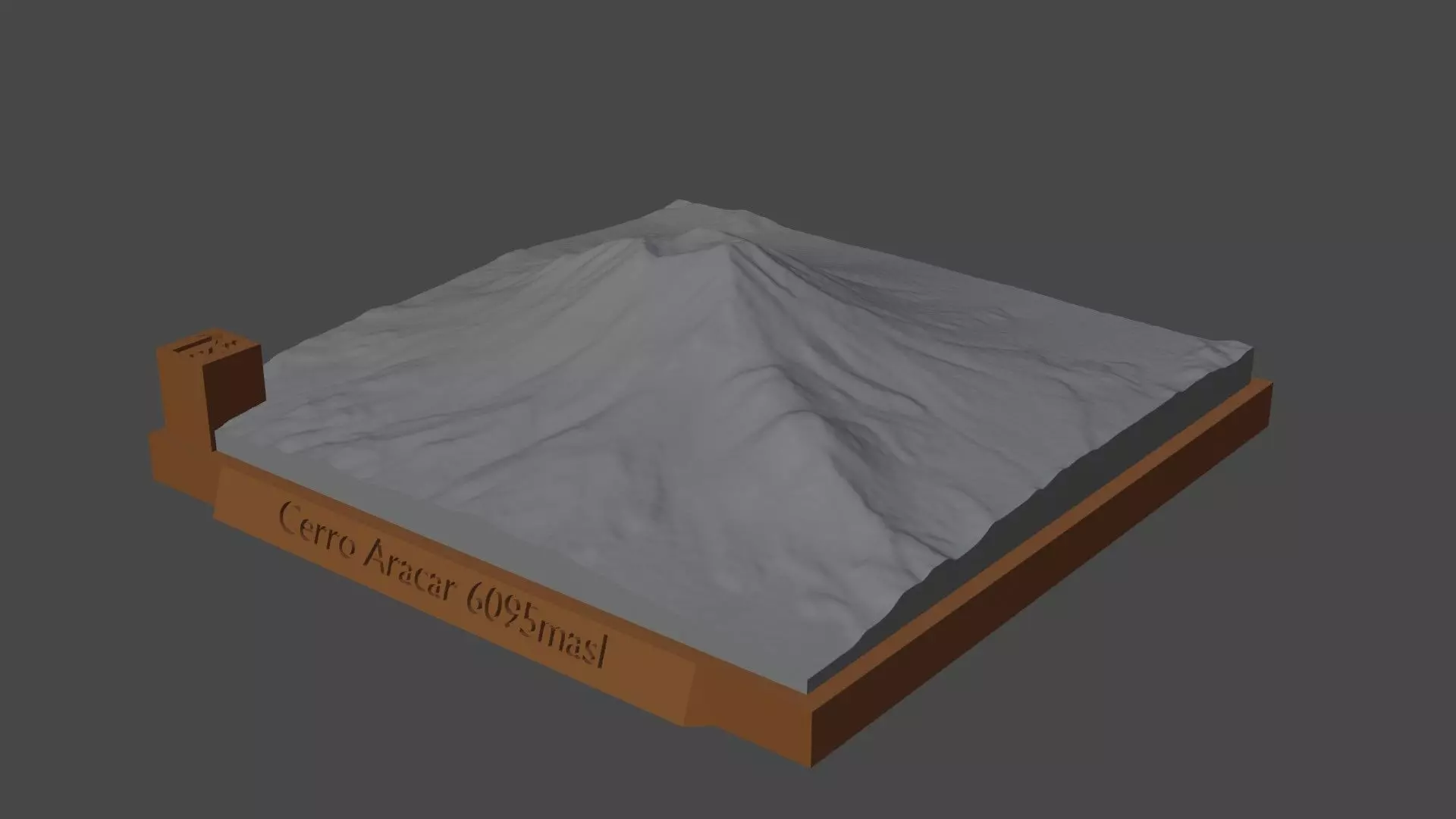 Cerro Aracar 3D print model_0