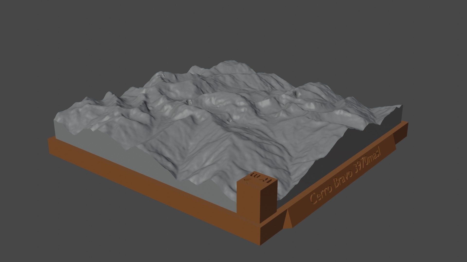 Cerro Bravo 3D print model_3