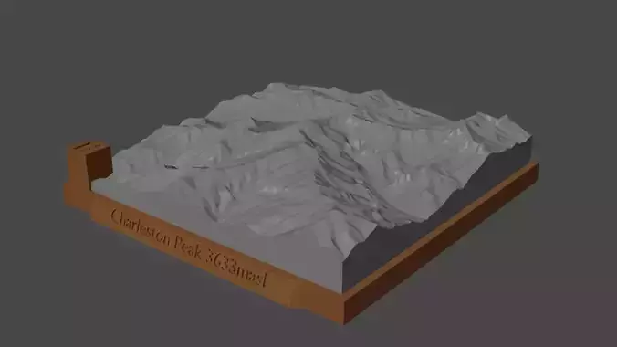 Charleston Peak 3D print model