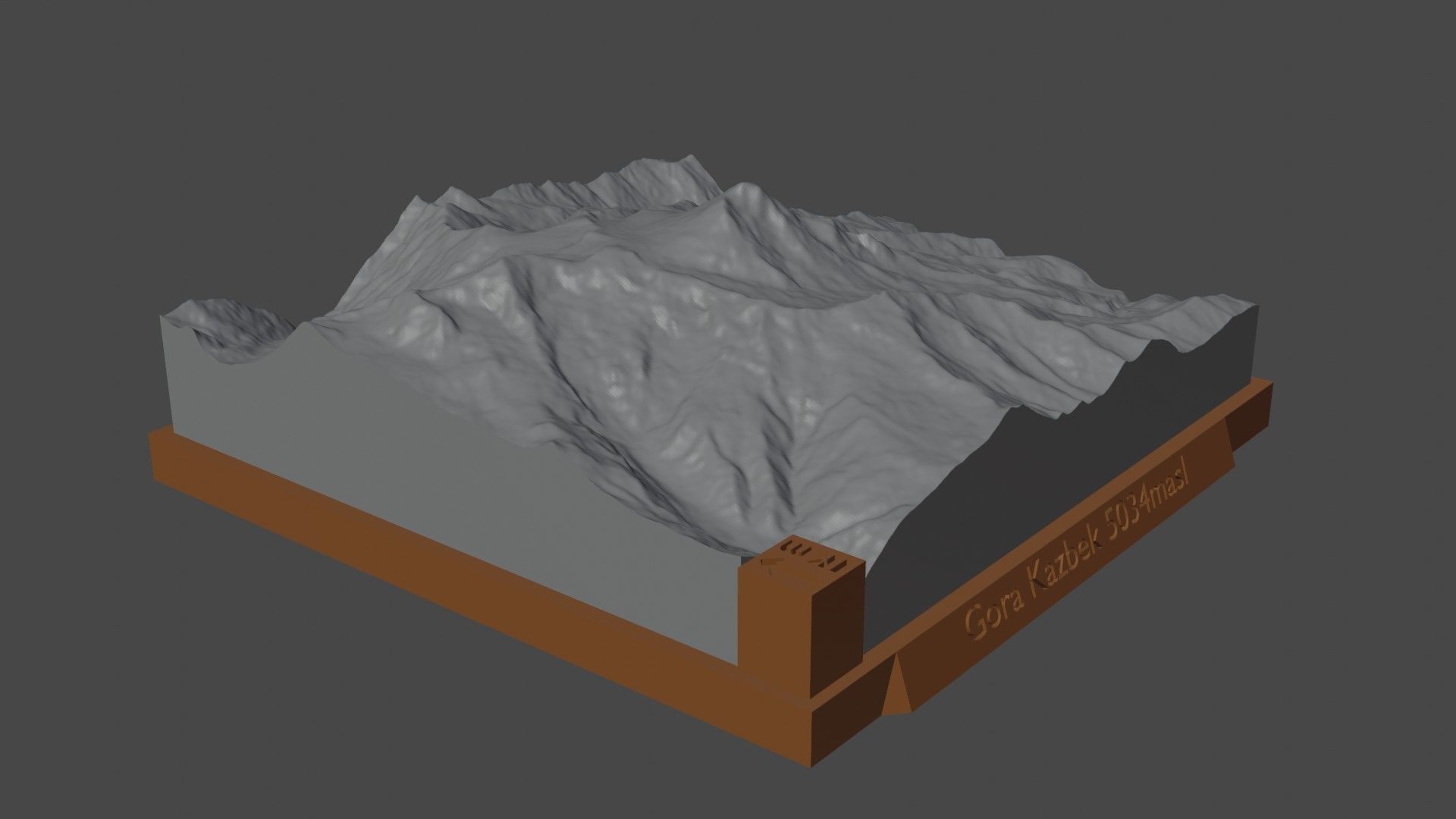 Gora Kazbek 3D print model_3