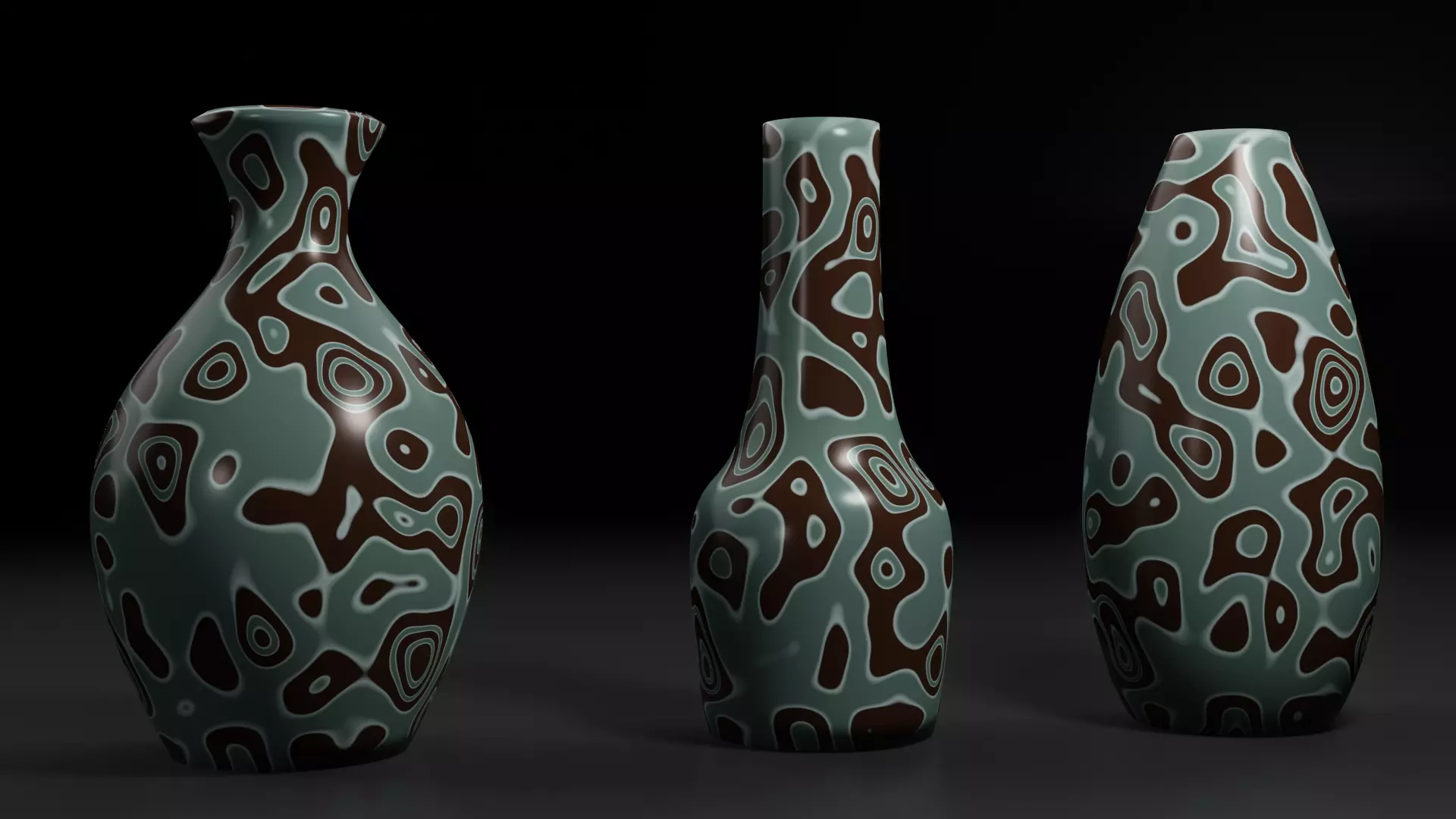 procedural vase Low-poly 3D model_0