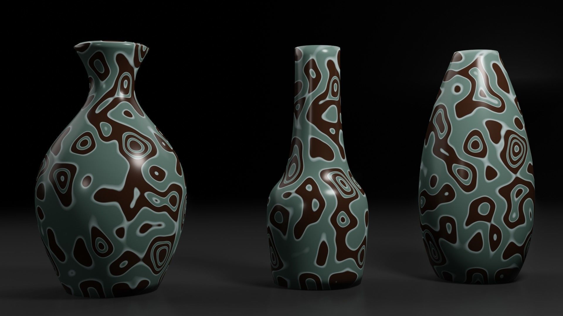 procedural vase Low-poly 3D model_1