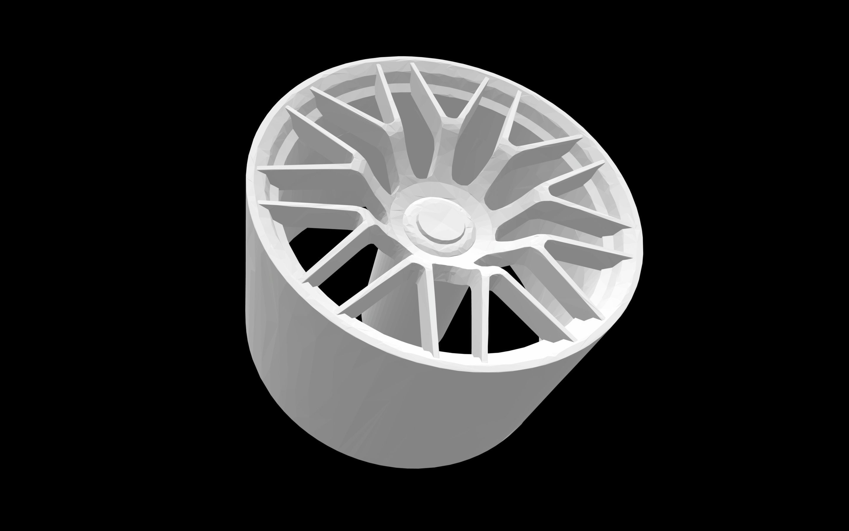 Mercedes C63 OEM scalable and printable rims 3D print model_3