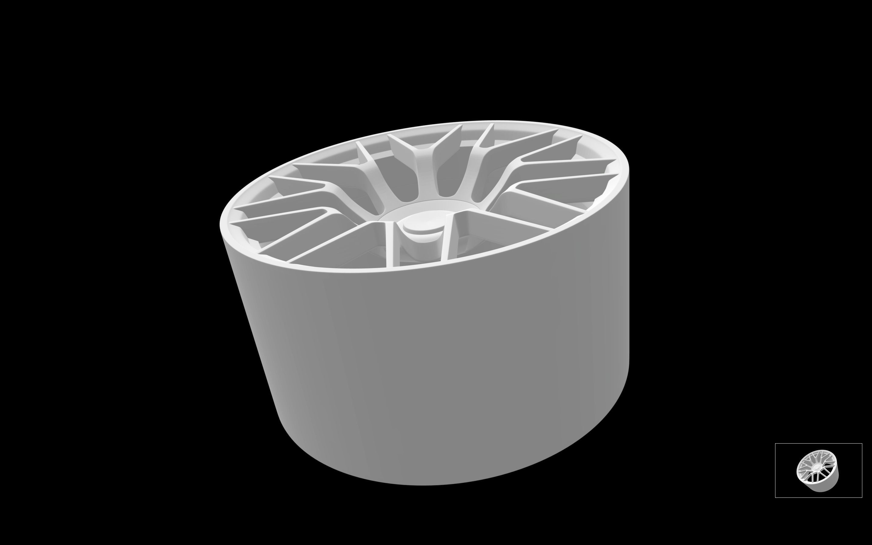 Mercedes C63 OEM scalable and printable rims 3D print model_1