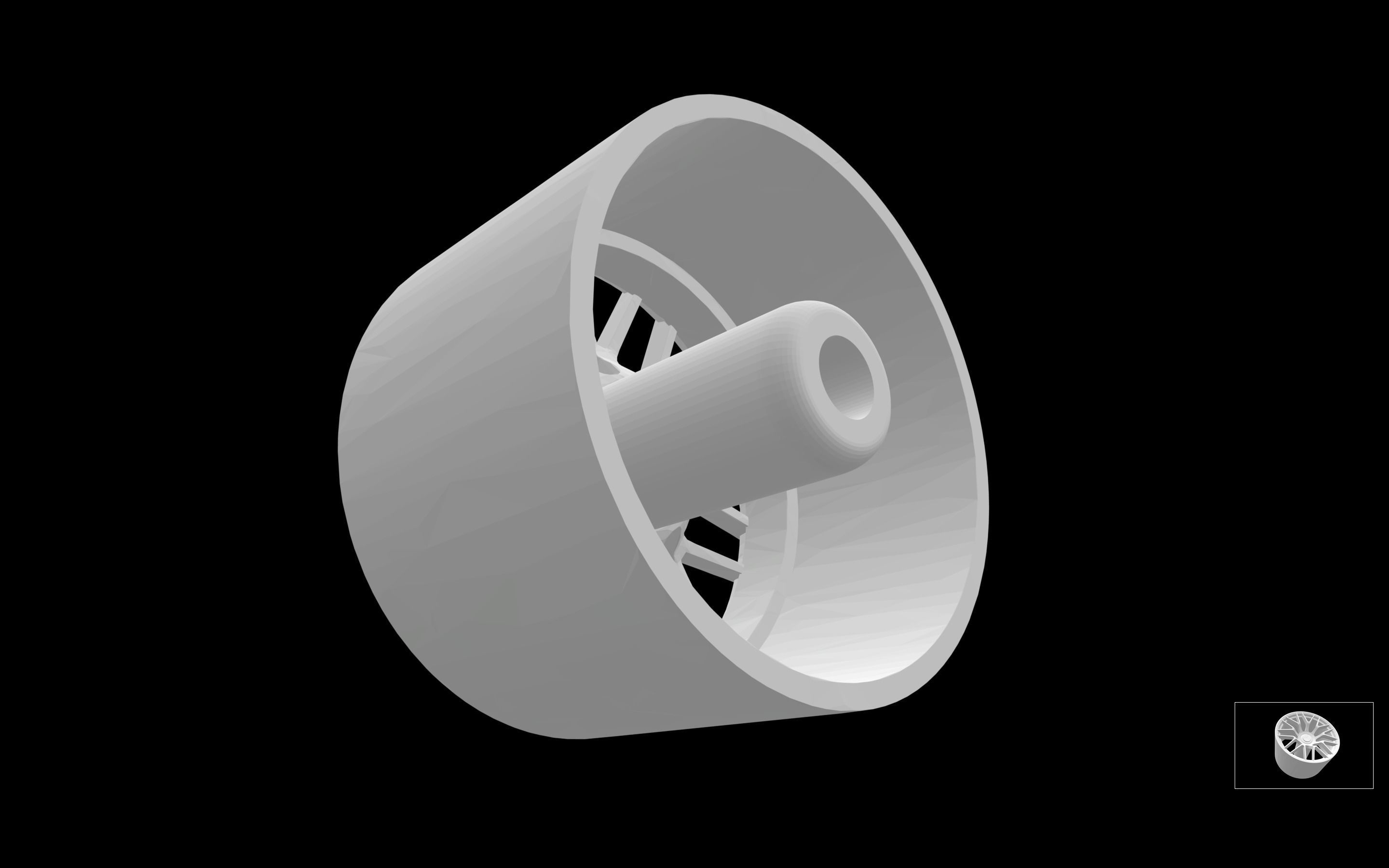 Mercedes C63 OEM scalable and printable rims 3D print model_4