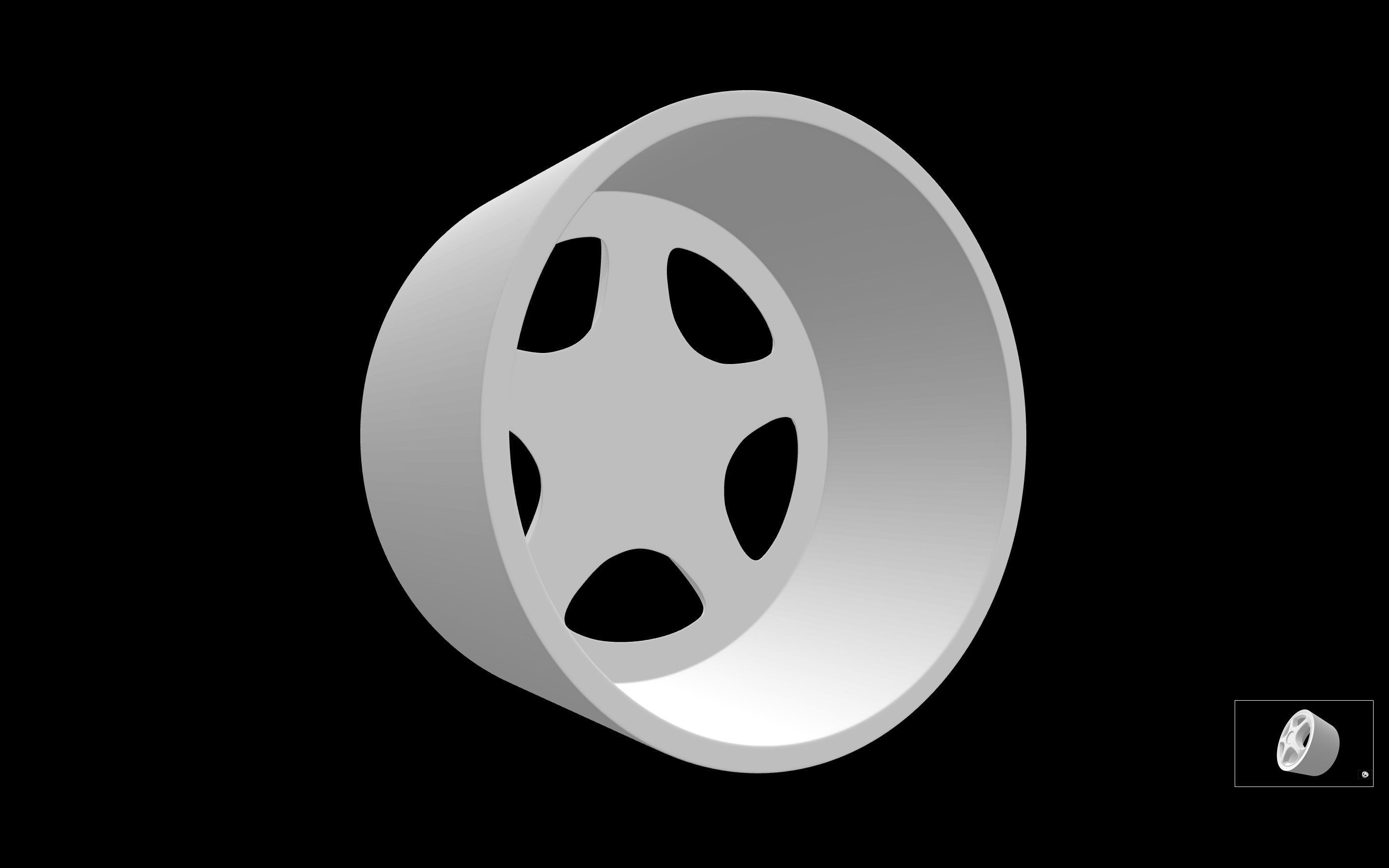 Porsche 959 OEM scalable and printable rims 3D print model_2