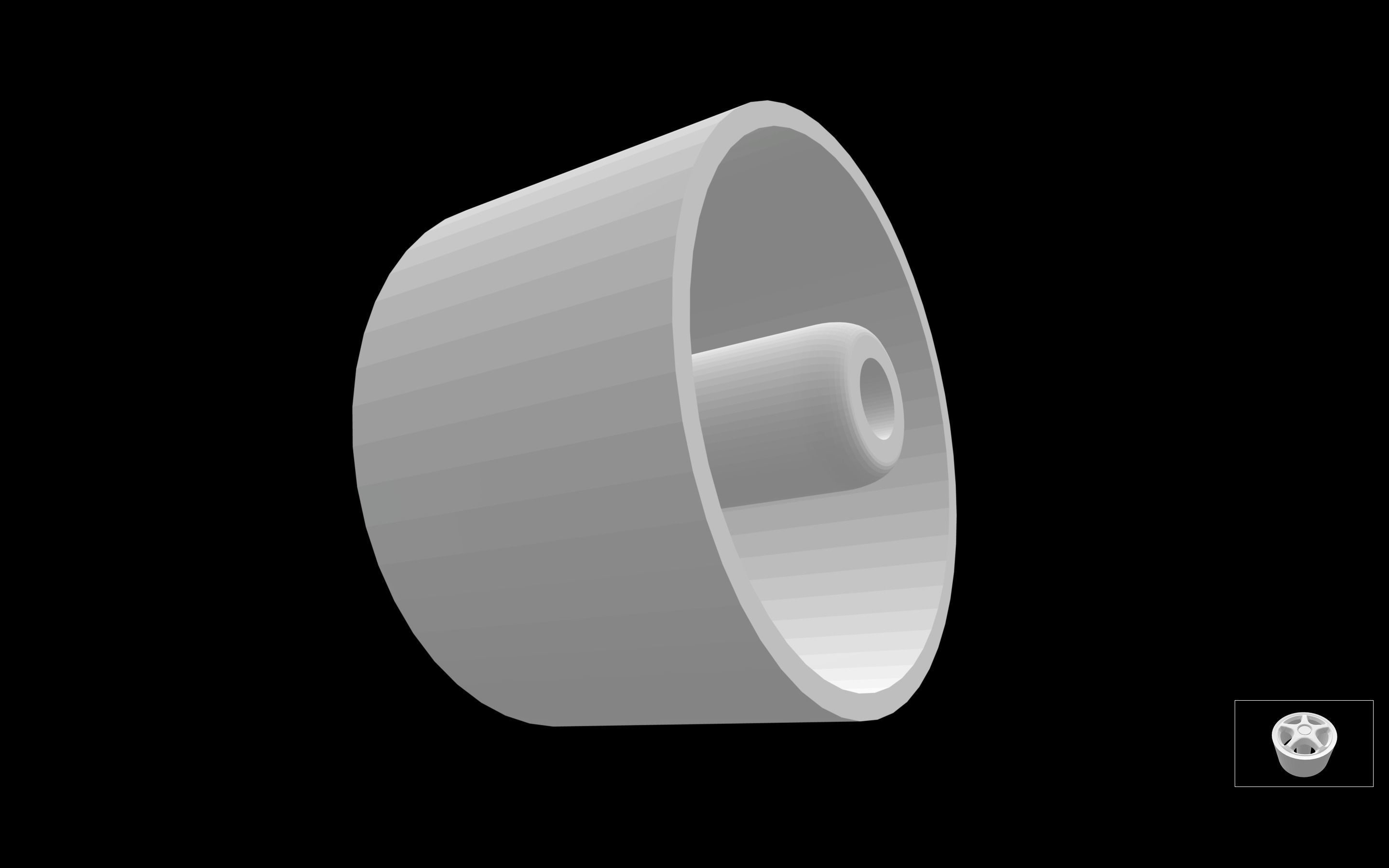 Porsche 959 OEM scalable and printable rims 3D print model_5