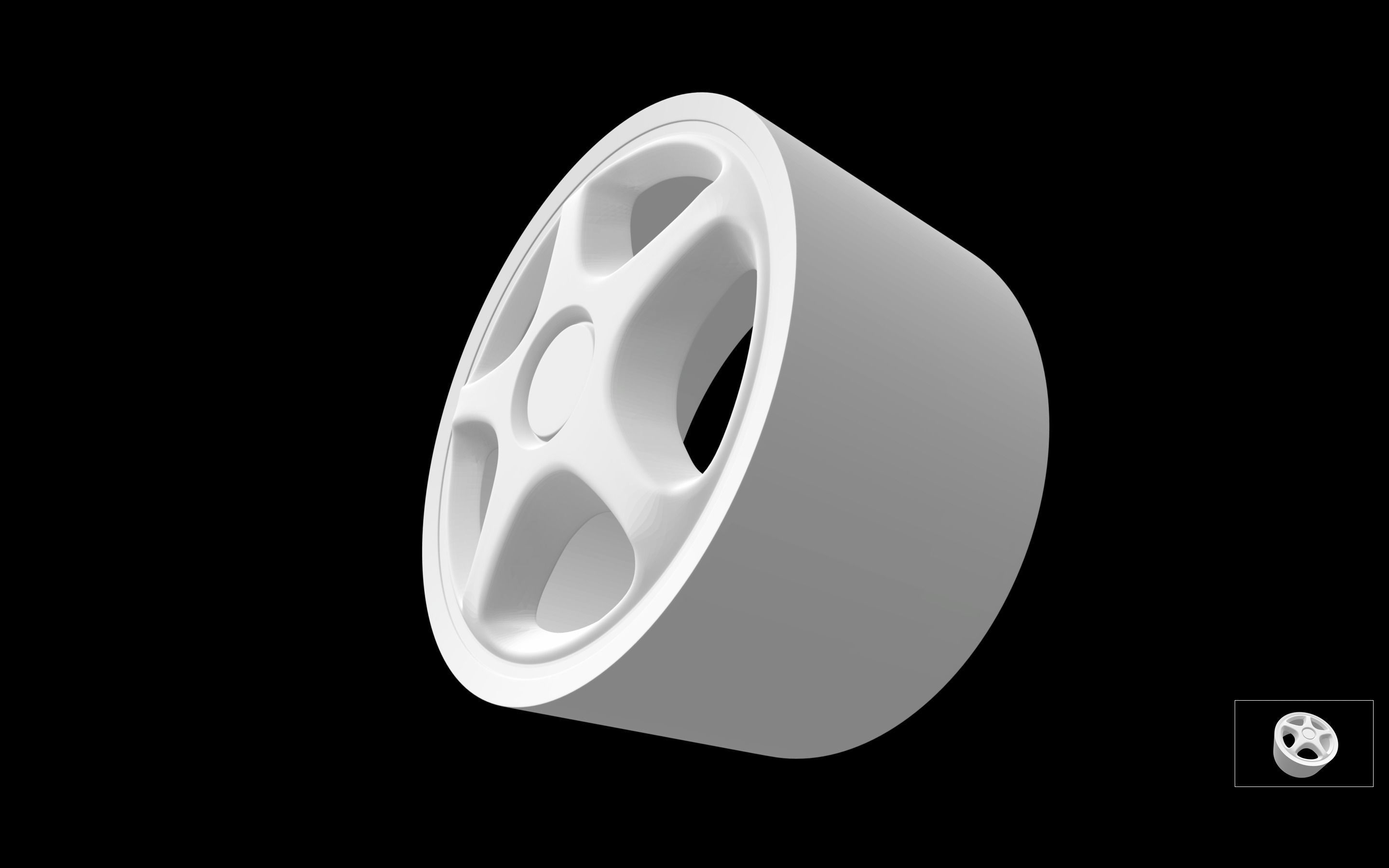 Porsche 959 OEM scalable and printable rims 3D print model_1